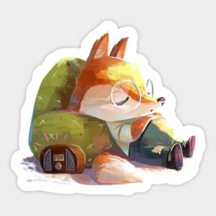 Sleeping Fox Sticker